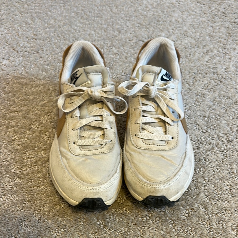 Nike White and Tan Sneakers